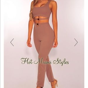 Hot Miami Styles Mocha Two Piece Set